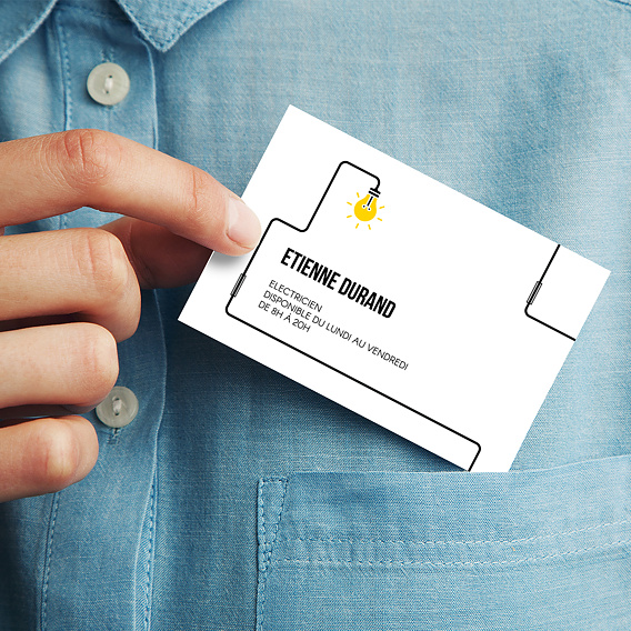 Carte de visite Pour un Electricien