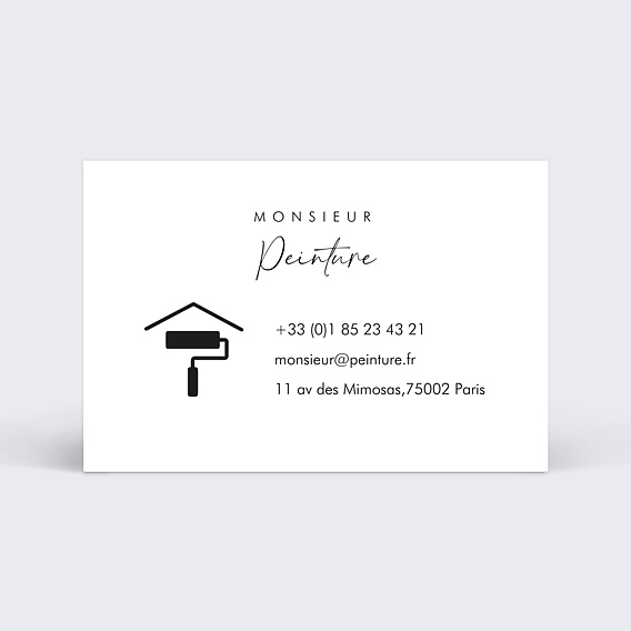 Carte de visite Peintre en bâtiment Verso