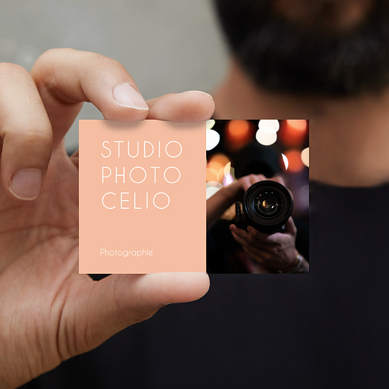 Carte de visite Photographe beige