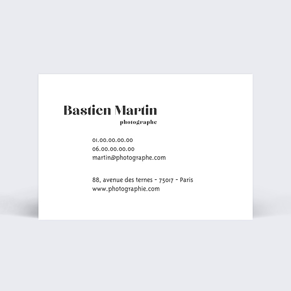 Carte de visite Photographe