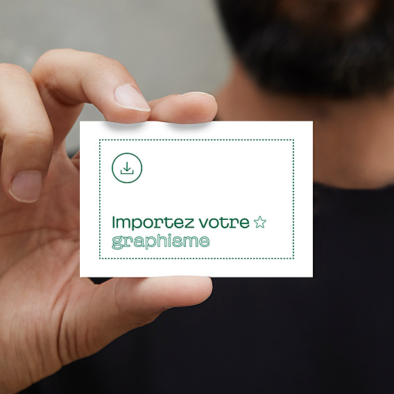 Carte de visite Importez votre graphisme personnalisé