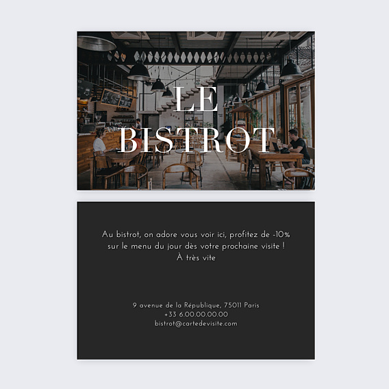 Carte de visite Restaurant Bar