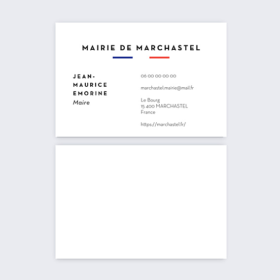 Carte de visite Institution 