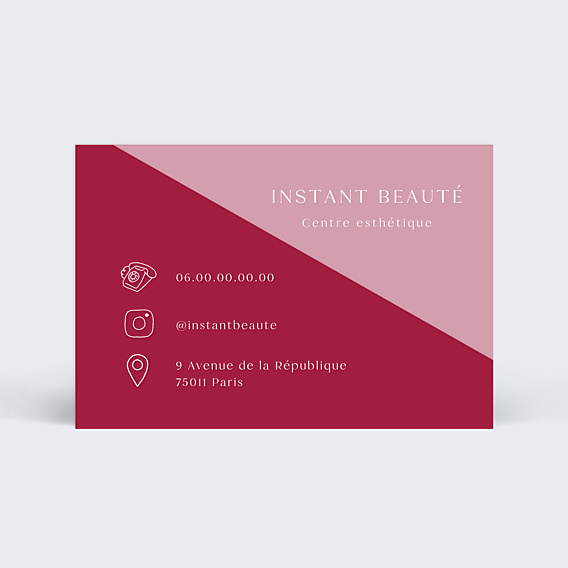 Carte de visite Esthéticienne design