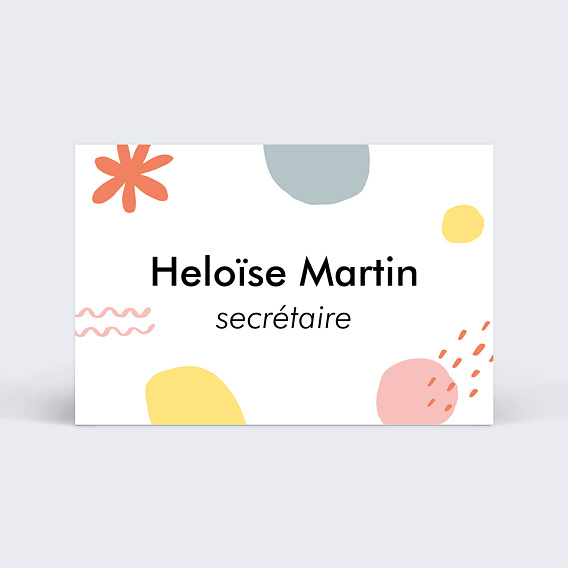 Carte de visite Design Secrétaire Recto