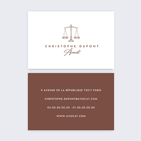 Carte de visite Justice
