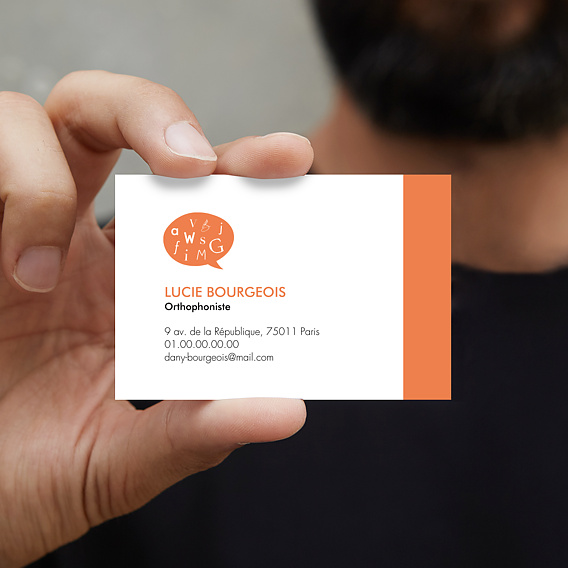 Carte de visite Orthophoniste Après 1