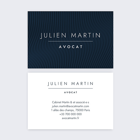 Carte de visite Design Bleu