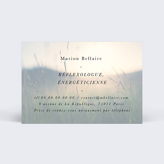 Carte de visite Réflexologue énergéticienne