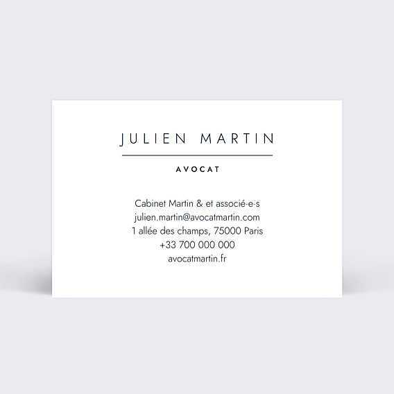 Carte de visite Design Bleu
