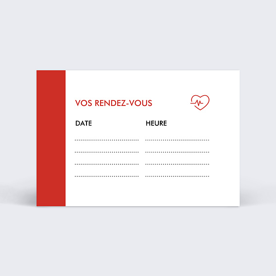 Carte de visite Infirmière rouge Verso