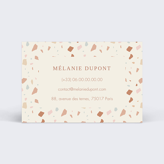 Carte de visite terrazzo Verso