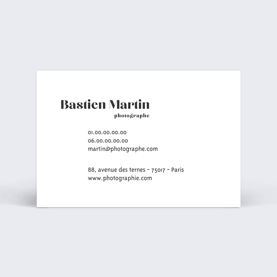 Carte de visite Photographe