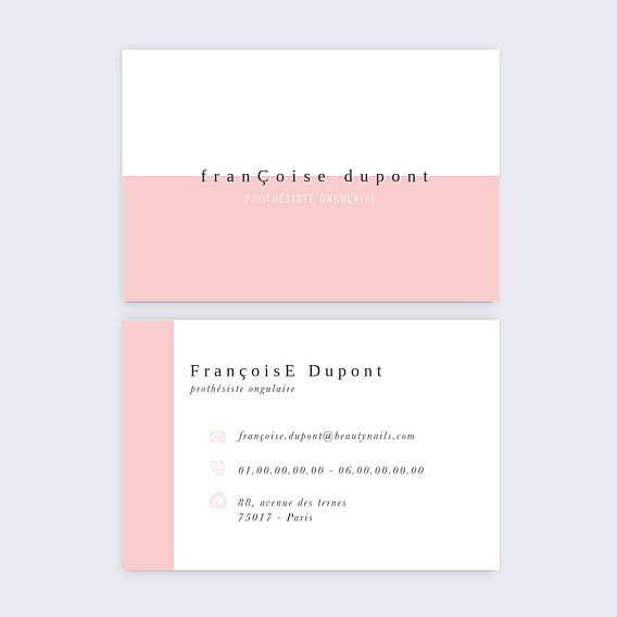 Carte de visite Onglerie rose