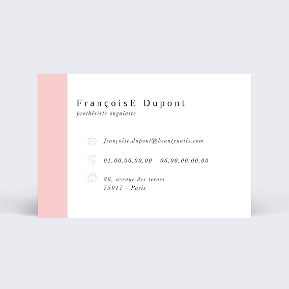 Carte de visite Onglerie rose