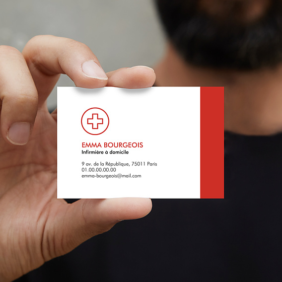 Carte de visite Infirmière rouge Après 1