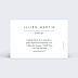 Carte de visite Design Bleu Verso