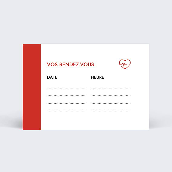 Carte de visite Infirmière rouge