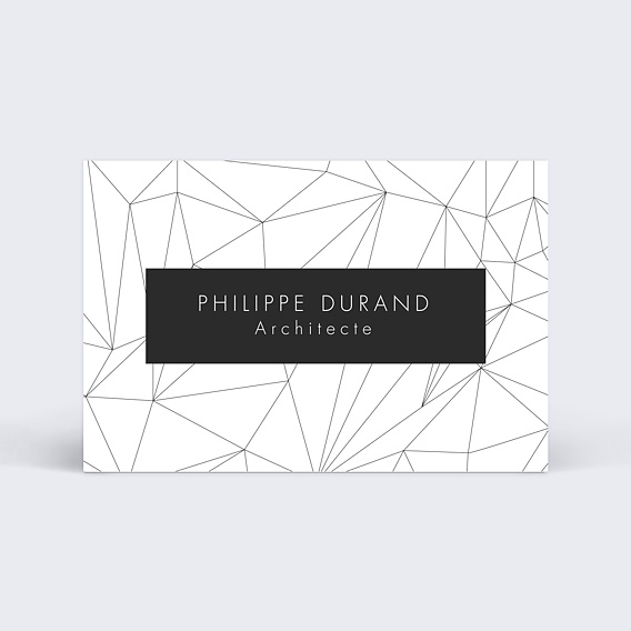 Carte de visite Architecte géométrique Recto