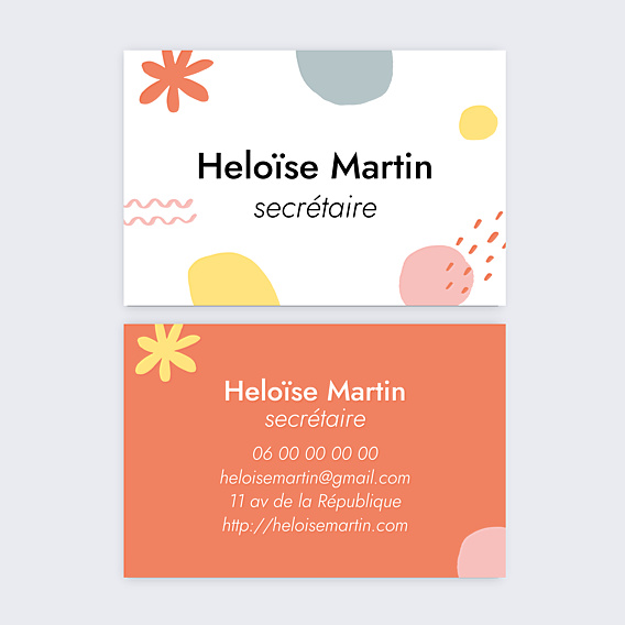 Carte de visite Design Secrétaire