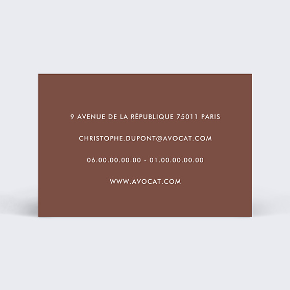 Carte de visite Justice