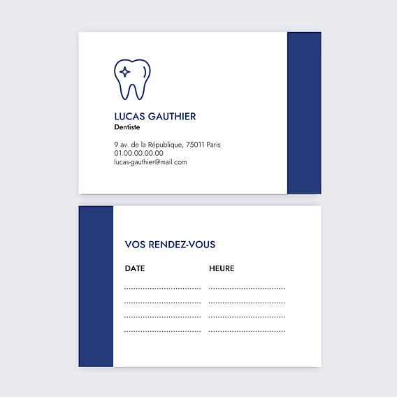Carte de visite Dentiste
