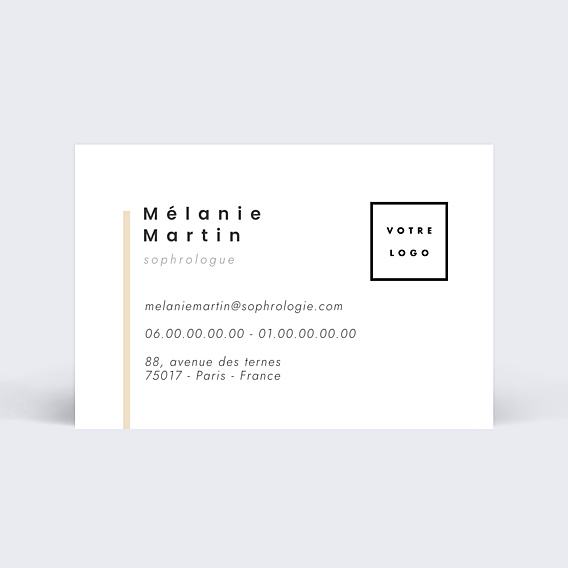 Carte de visite Sophrologie minimaliste