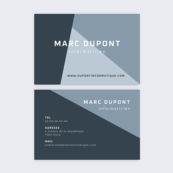 Carte de visite Informatique design