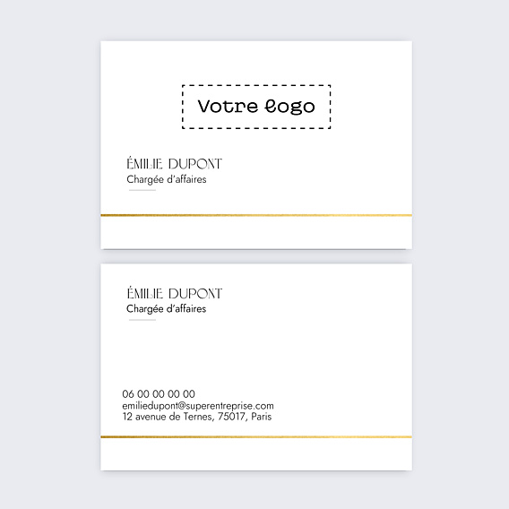 Carte de visite Minimaliste
