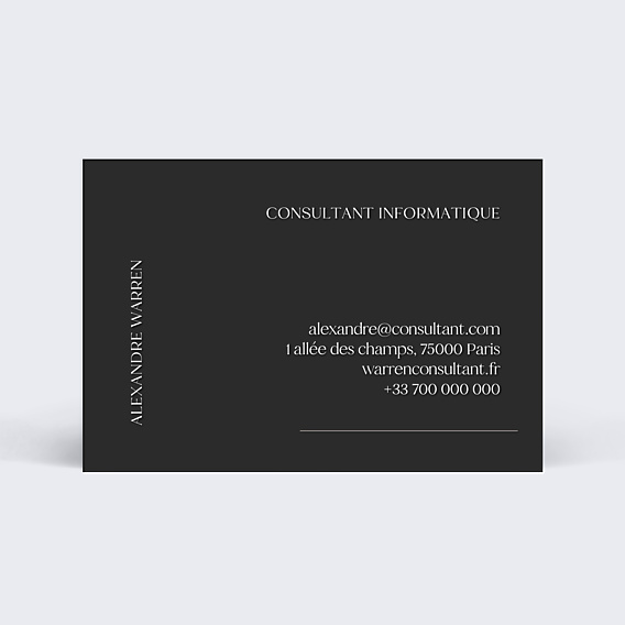 Carte de visite Consultant Initiales
