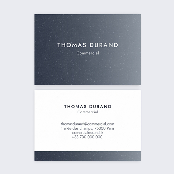 Carte de visite Commercial dégradé bleu