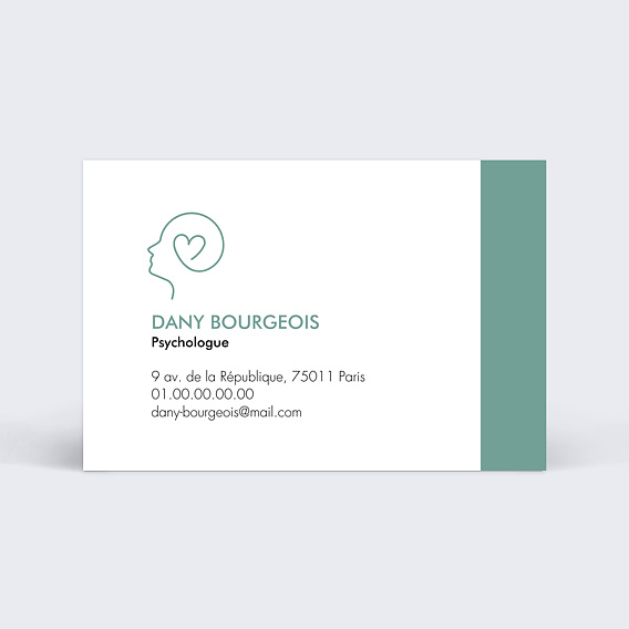 Carte de visite Psychologue rendez-vous Recto