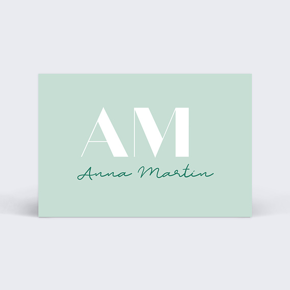 Carte de visite Initiales