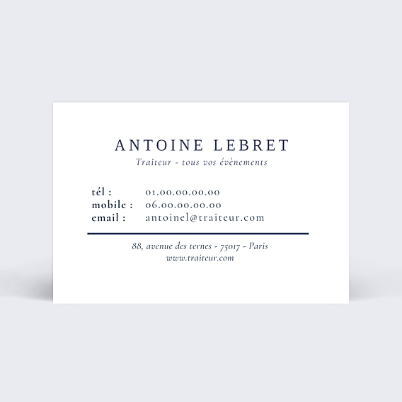 Carte de visite Traiteur