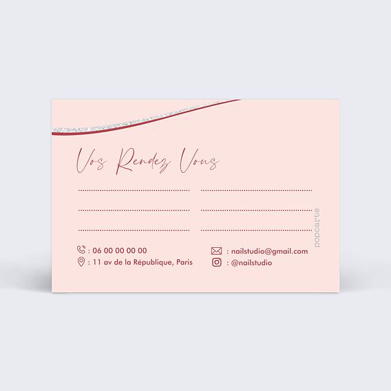 Carte de visite Onglerie Verso