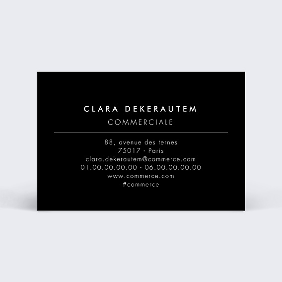 Carte de visite Commercial Verso