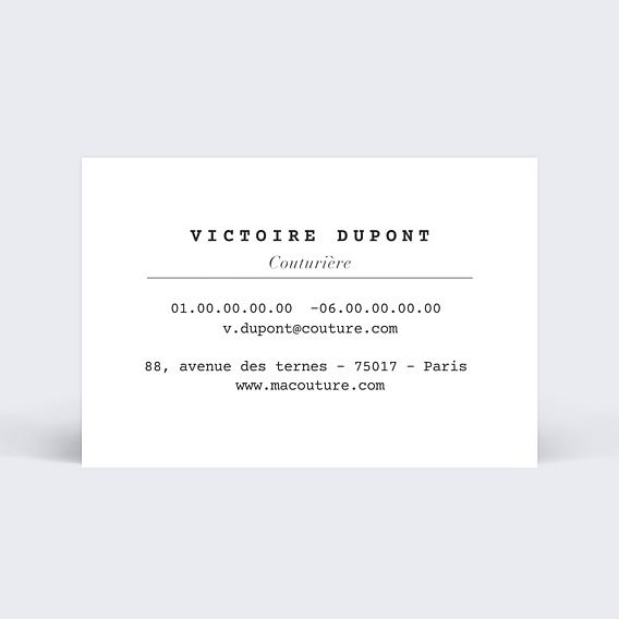 Carte de visite Couture