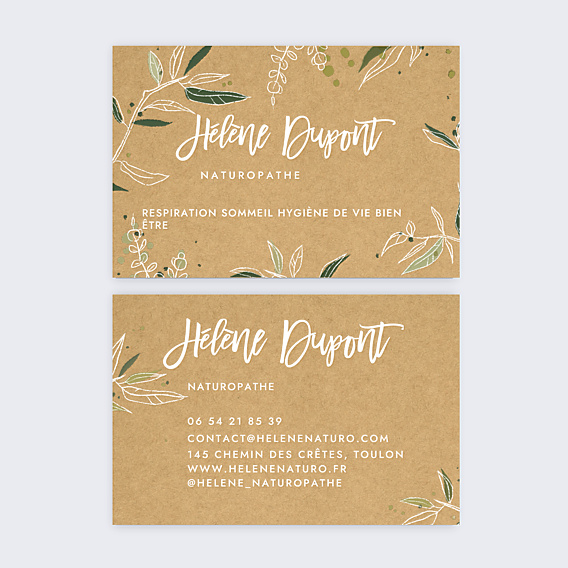 Carte de visite Naturopathe Kraft