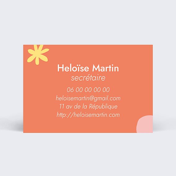 Carte de visite Design Secrétaire