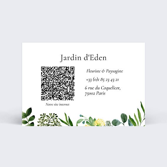 Carte de visite Fleuriste Paysagiste