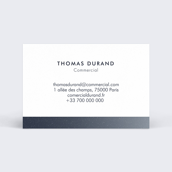 Carte de visite Commercial dégradé bleu Verso