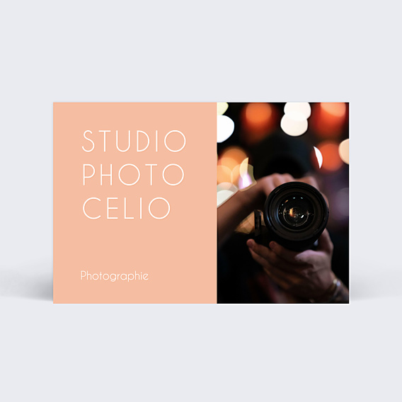 Carte de visite Photographe beige