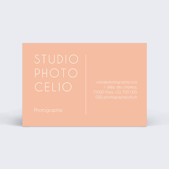 Carte de visite Photographe beige
