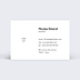 Carte de visite Minimaliste blanche Recto