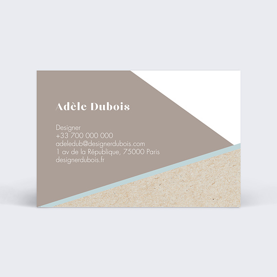 Carte de visite Graphique Neutre Verso
