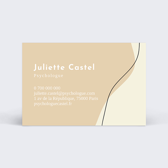 Carte de visite Psychologie Verso