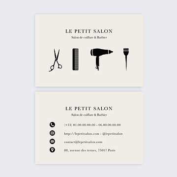 Cartes de visite Coiffure Barbier