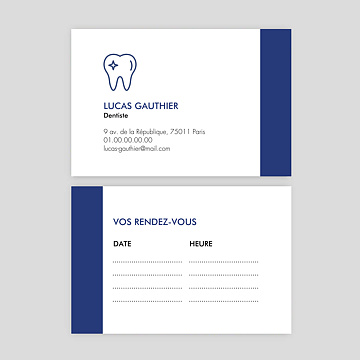 Cartes de visite Dentiste