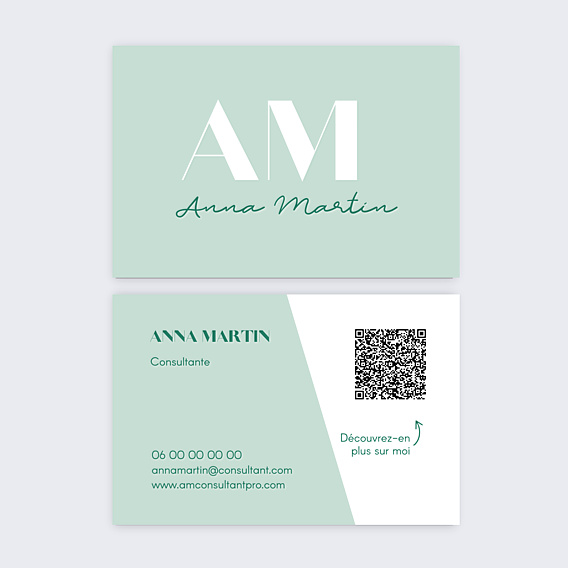 Carte de visite Initiales