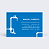 Carte de visite Plombier Bleu
